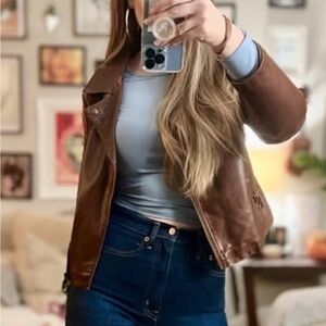 Rue21 Brown Faux Leather Women's Jacket